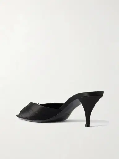 Saint Laurent Jerry 60 Embellished Satin Mules | Thumbnail 3 Saint Laurent Jerry 60 Embellished Satin Mules | Thumbnail 3