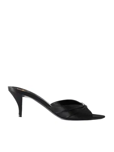 Saint Laurent Jerry 60 Embellished Satin Mules | Thumbnail 1 Saint Laurent Jerry 60 Embellished Satin Mules | Thumbnail 1