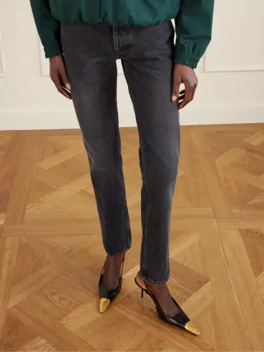 Saint Laurent Jeanne Embellished Leather Slingback Pumps | Thumbnail 2 Saint Laurent Jeanne Embellished Leather Slingback Pumps | Thumbnail 2