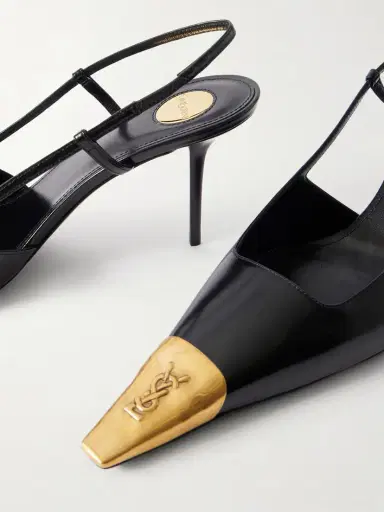 Saint Laurent Jeanne Embellished Leather Slingback Pumps | Thumbnail 5 Saint Laurent Jeanne Embellished Leather Slingback Pumps | Thumbnail 5