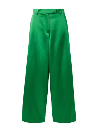 Dries Van Noten Cotton-blend Satin Straight-leg Pants | Thumbnail 1 Dries Van Noten Cotton-blend Satin Straight-leg Pants | Thumbnail 1