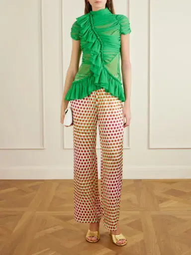 Dries Van Noten Ruffled Silk-chiffon Blouse | Thumbnail 2