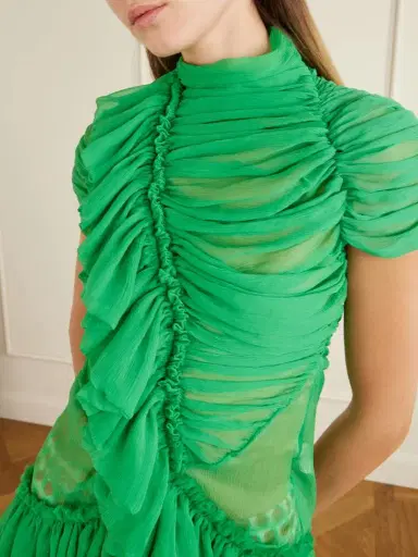 Dries Van Noten Ruffled Silk-chiffon Blouse | Thumbnail 4