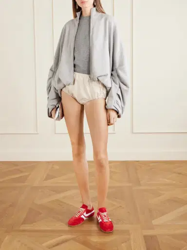 Dries Van Noten Ruched Striped Cotton-blend Shorts | Thumbnail 2 Dries Van Noten Ruched Striped Cotton-blend Shorts | Thumbnail 2