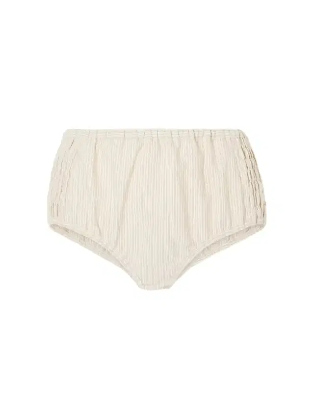 Ruched Striped Cotton-blend Shorts