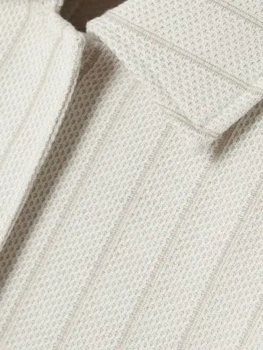 Max Mara Cropped Striped Cotton-piqué Jacket | Thumbnail 4 Max Mara Cropped Striped Cotton-piqué Jacket | Thumbnail 4
