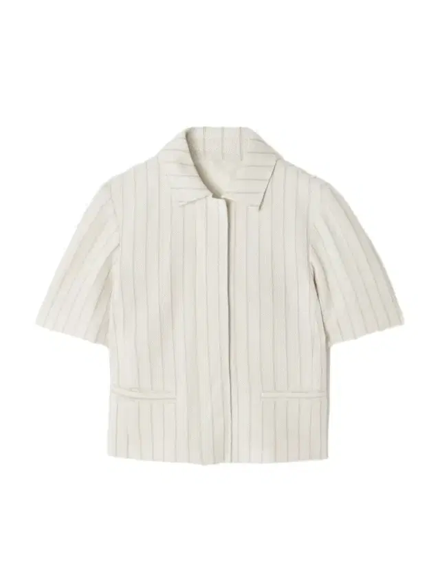 Cropped Striped Cotton-piqué Jacket