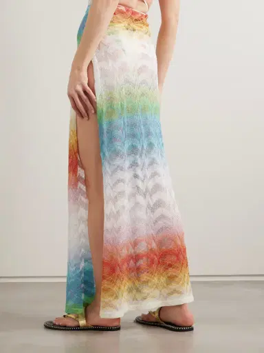 Missoni Mare Striped Metallic Crochet-knit Maxi Skirt | Thumbnail 3 Missoni Mare Striped Metallic Crochet-knit Maxi Skirt | Thumbnail 3