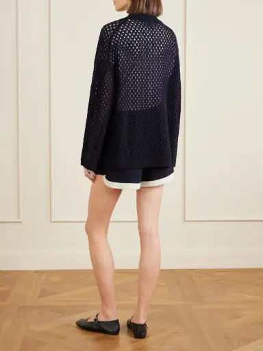 Allude Open-knit Wool And Cashmere-blend Overshirt | Thumbnail 4