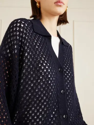 Allude Open-knit Wool And Cashmere-blend Overshirt | Thumbnail 5