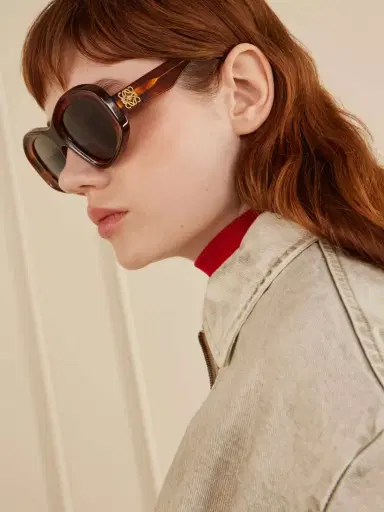 Loewe Anagram Round-frame Tortoiseshell Acetate Sunglasses | Thumbnail 5 Loewe Anagram Round-frame Tortoiseshell Acetate Sunglasses | Thumbnail 5