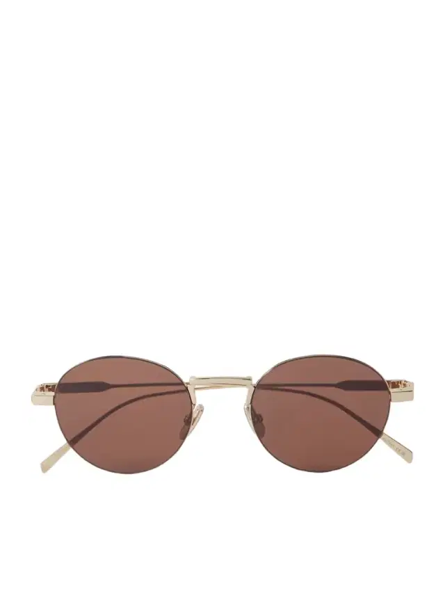 Oro Round-frame Gold-tone Sunglasses