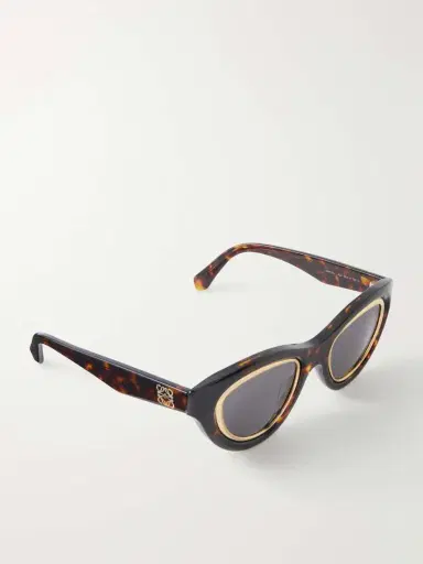 Loewe Anagram Cat-eye Tortoiseshell Acetate And Gold-tone Sunglasses | Thumbnail 3 Loewe Anagram Cat-eye Tortoiseshell Acetate And Gold-tone Sunglasses | Thumbnail 3