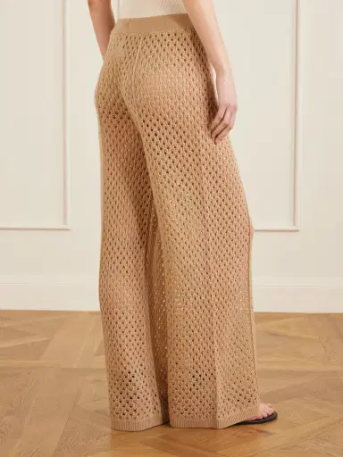 Allude Crochet-knit Wool And Cashmere-blend Wide-leg Pants | Thumbnail 4