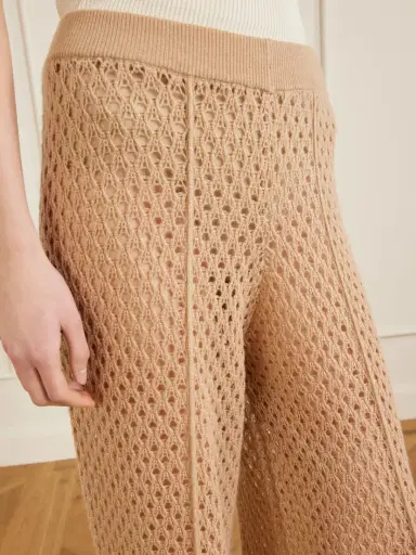 Allude Crochet-knit Wool And Cashmere-blend Wide-leg Pants | Thumbnail 5