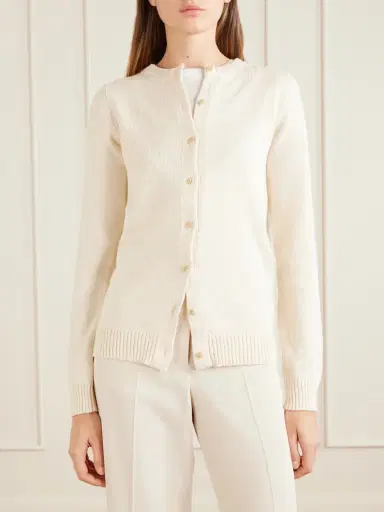 The Elder Statesman Nora Lite Ruth Cotton Cardigan | Thumbnail 3