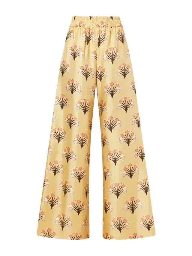 La DoubleJ Palazzo Printed Silk-twill Wide-leg Pants