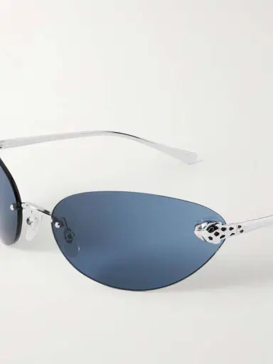 Cartier Eyewear Panthère De Cartier Rimless Cat-eye Silver-tone Sunglasses | Thumbnail 5 Cartier Eyewear Panthère De Cartier Rimless Cat-eye Silver-tone Sunglasses | Thumbnail 5