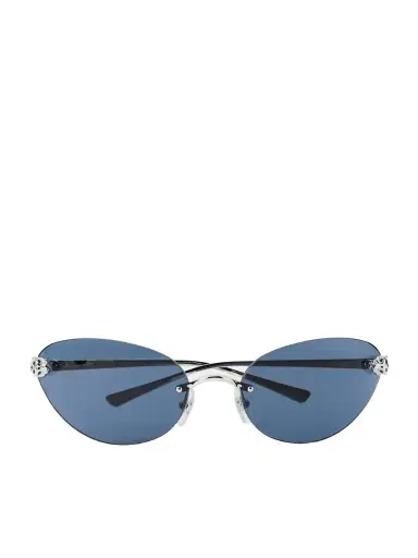 Cartier Eyewear Panthère De Cartier Rimless Cat-eye Silver-tone Sunglasses | Thumbnail 1 Cartier Eyewear Panthère De Cartier Rimless Cat-eye Silver-tone Sunglasses | Thumbnail 1