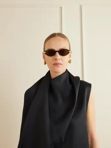 Cartier Eyewear Panthère De Cartier Oval-frame Tortoiseshell Acetate And Gold-tone Sunglasses | Thumbnail 2