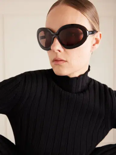 Alaïa Round-frame Tortoiseshell Acetate Sunglasses | Thumbnail 2 Alaïa Round-frame Tortoiseshell Acetate Sunglasses | Thumbnail 2
