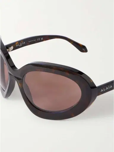 Alaïa Round-frame Tortoiseshell Acetate Sunglasses | Thumbnail 5 Alaïa Round-frame Tortoiseshell Acetate Sunglasses | Thumbnail 5