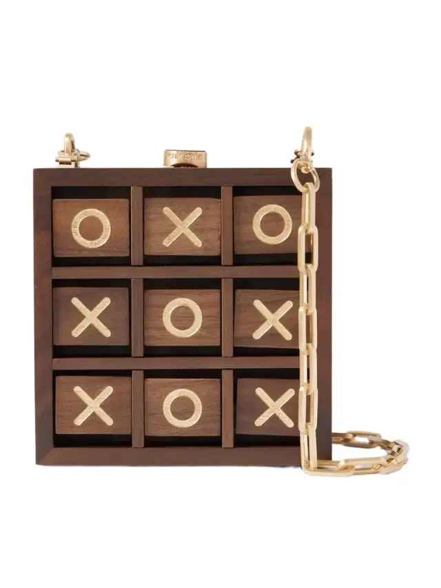 Tic Tac Toe Walnut Clutch
