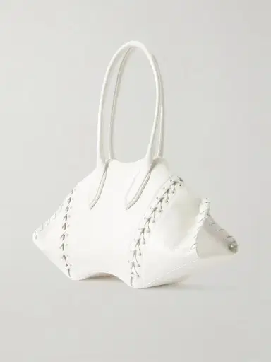 Alexander McQueen Manta Tie-detailed Leather Shoulder Bag | Thumbnail 4 Alexander McQueen Manta Tie-detailed Leather Shoulder Bag | Thumbnail 4