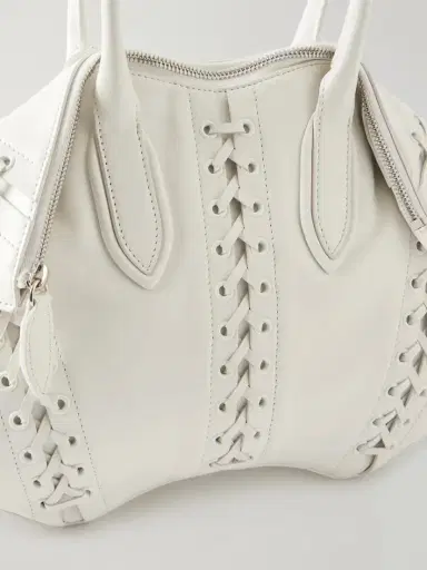 Alexander McQueen Manta Tie-detailed Leather Shoulder Bag | Thumbnail 5 Alexander McQueen Manta Tie-detailed Leather Shoulder Bag | Thumbnail 5