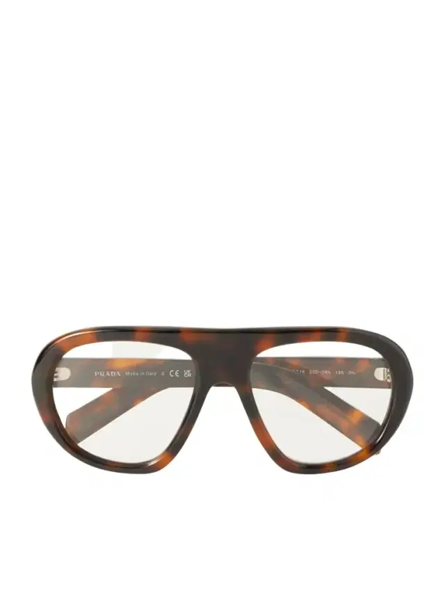PRADA EYEWEAR Aviator-style Tortoiseshell Acetate Optical Glasses