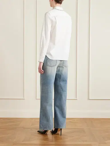 Alexander McQueen Crystal-embellished Cotton-poplin Shirt | Thumbnail 4