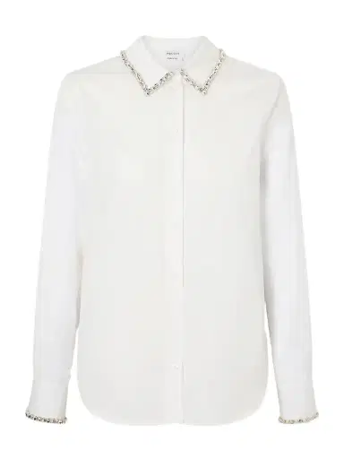 Alexander McQueen Crystal-embellished Cotton-poplin Shirt | Thumbnail 1