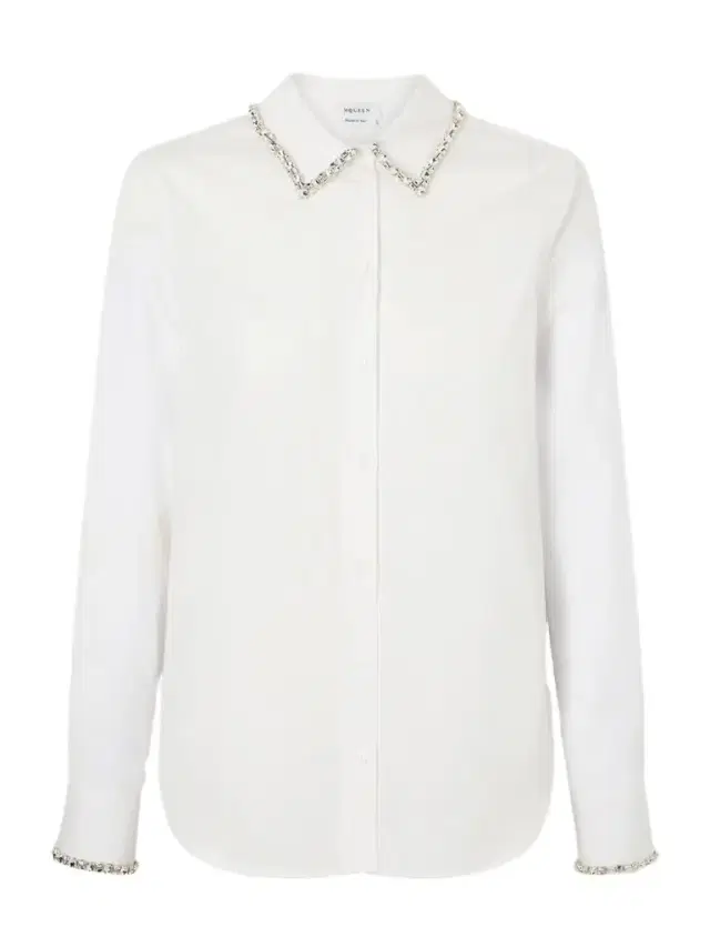Crystal-embellished Cotton-poplin Shirt