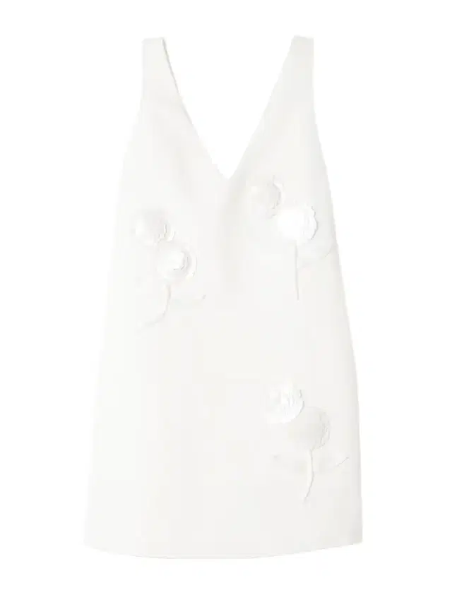 Self-Portrait Appliquéd Embellished Crepe Mini Dress