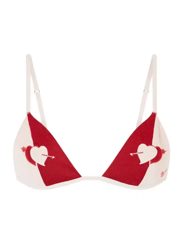 Wonderland Two-tone Jacquard-knit Soft-cup Triangle Bra
