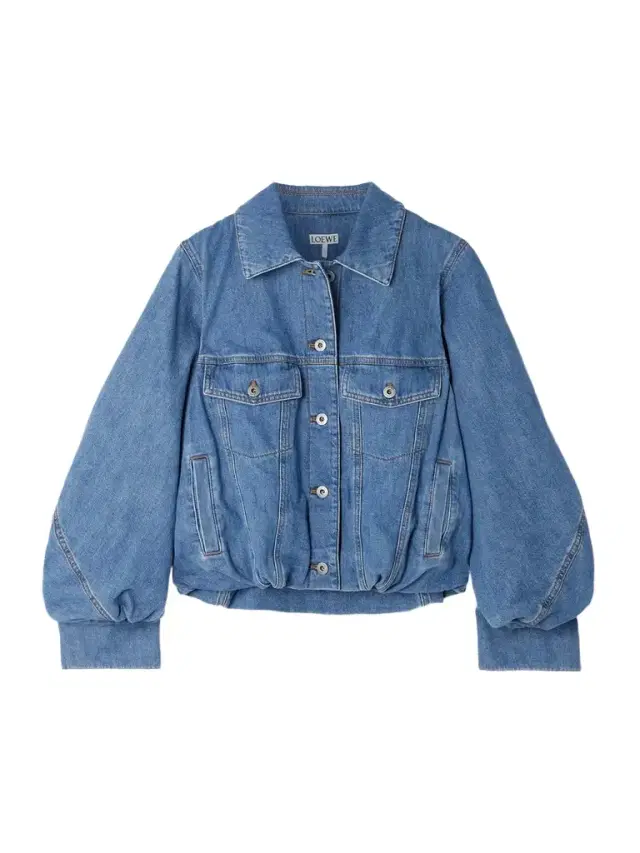 Gathered Denim Jacket