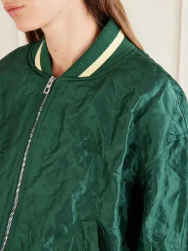 Loewe Anagram Crinkled Satin-twill Bomber Jacket | Thumbnail 4 Loewe Anagram Crinkled Satin-twill Bomber Jacket | Thumbnail 4