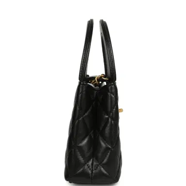 Chanel Chanel Small Kelly Shopper Black Shiny Aged Calfskin Brushed Gold Hardware | Thumbnail 3