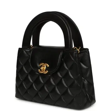 Chanel Chanel Small Kelly Shopper Black Shiny Aged Calfskin Brushed Gold Hardware | Thumbnail 5