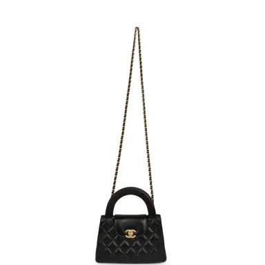 Chanel Chanel Small Kelly Shopper Black Shiny Aged Calfskin Brushed Gold Hardware | Thumbnail 7
