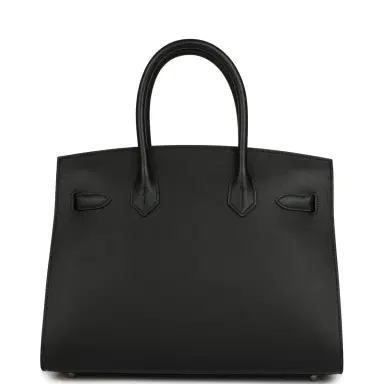 HERMÈS Hermes Birkin Sellier 30 Black Madame Palladium Hardware | Thumbnail 4 HERMÈS Hermes Birkin Sellier 30 Black Madame Palladium Hardware | Thumbnail 4