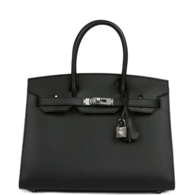 hermes Hermes Birkin Sellier 30 Black Madame Palladium Hardware