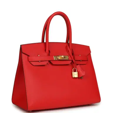 HERMÈS Hermes Birkin Sellier 30 Rouge de Coeur Madame Gold Hardware | Thumbnail 2