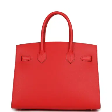 HERMÈS Hermes Birkin Sellier 30 Rouge de Coeur Madame Gold Hardware | Thumbnail 4