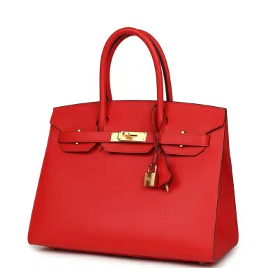 HERMÈS Hermes Birkin Sellier 30 Rouge de Coeur Madame Gold Hardware | Thumbnail 5