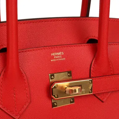 HERMÈS Hermes Birkin Sellier 30 Rouge de Coeur Madame Gold Hardware | Thumbnail 7
