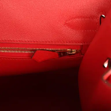 HERMÈS Hermes Birkin Sellier 30 Rouge de Coeur Madame Gold Hardware | Thumbnail 9