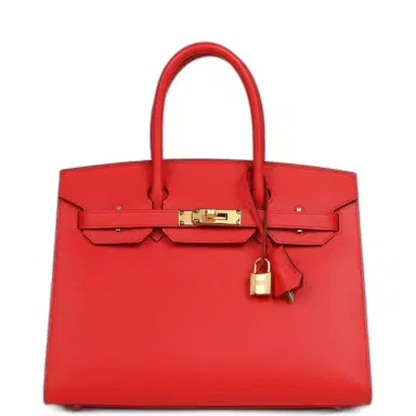 HERMÈS Hermes Birkin Sellier 30 Rouge de Coeur Madame Gold Hardware | Thumbnail 1