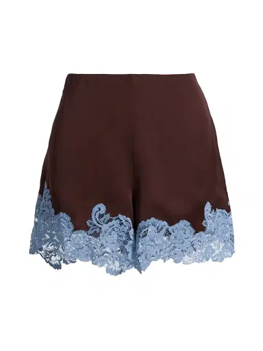 A.L.C. Women's Pipa Contrast Lace-Trim Shorts - Ganache French Blue | Thumbnail 1 A.L.C. Women's Pipa Contrast Lace-Trim Shorts - Ganache French Blue | Thumbnail 1