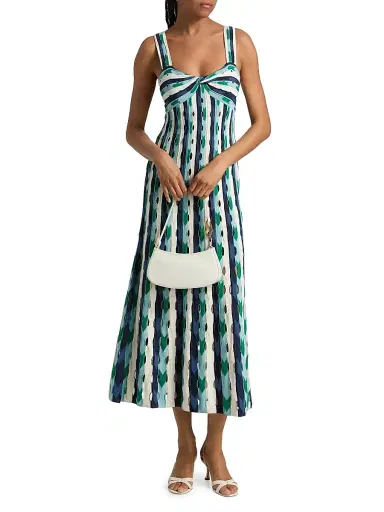 Simkhai Women's Christina Striped Knit Midi-Dress | Thumbnail 2